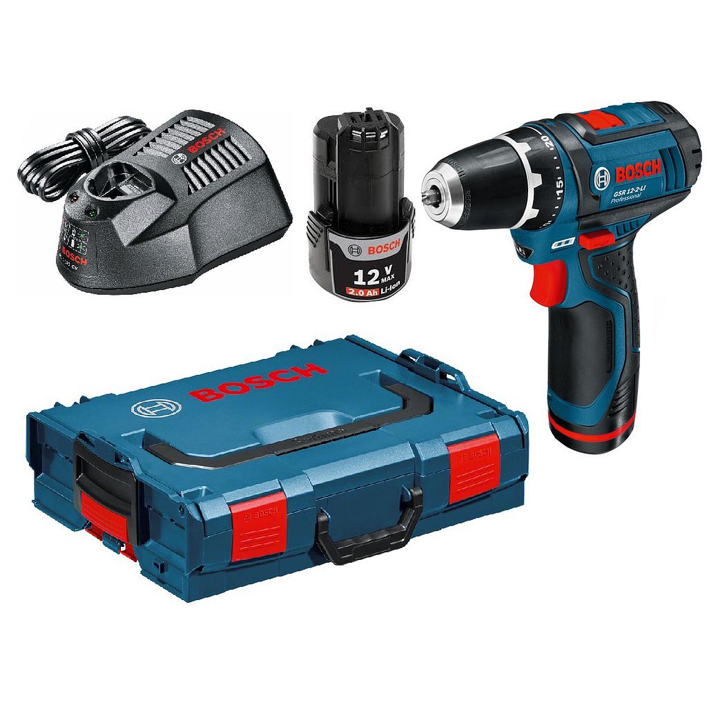 GSR12-2LI-BOXX Taladro Atornillador con Percutor 0601.868.1H3 BOSCH H.