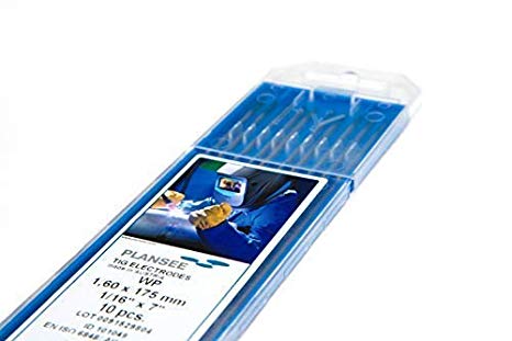 Electrodo de Tungsteno Plansee Gold Plus Punta Dorada 2.4 mm.