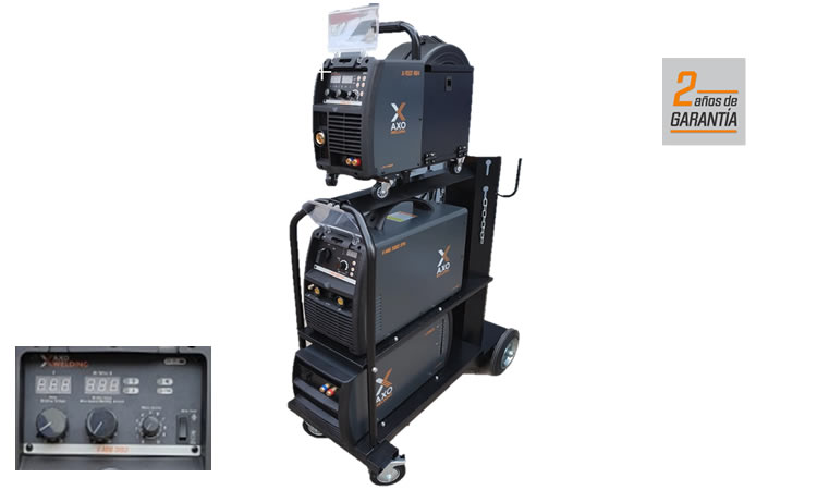 Equipo de Soldar Inverter X-MIG 5003 Multiproceso Sinergico con Torcha MIG (Trifasica) Axo