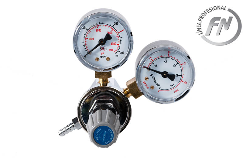 Regulador Linea Industrial Ferrolan Oxigeno Junior Cromado