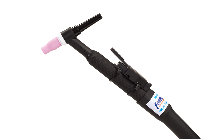 Torcha TIG Refrigerada por Agua WP20 250 Amps. Mango Negro con Gatillo Externo y Funda de Goma 05 - 5 Metros