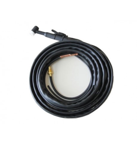 Torcha TIG WP9V Recta 125 Amps. con Valvula Mango Negro y Funda de Goma 05 - 5 Metros